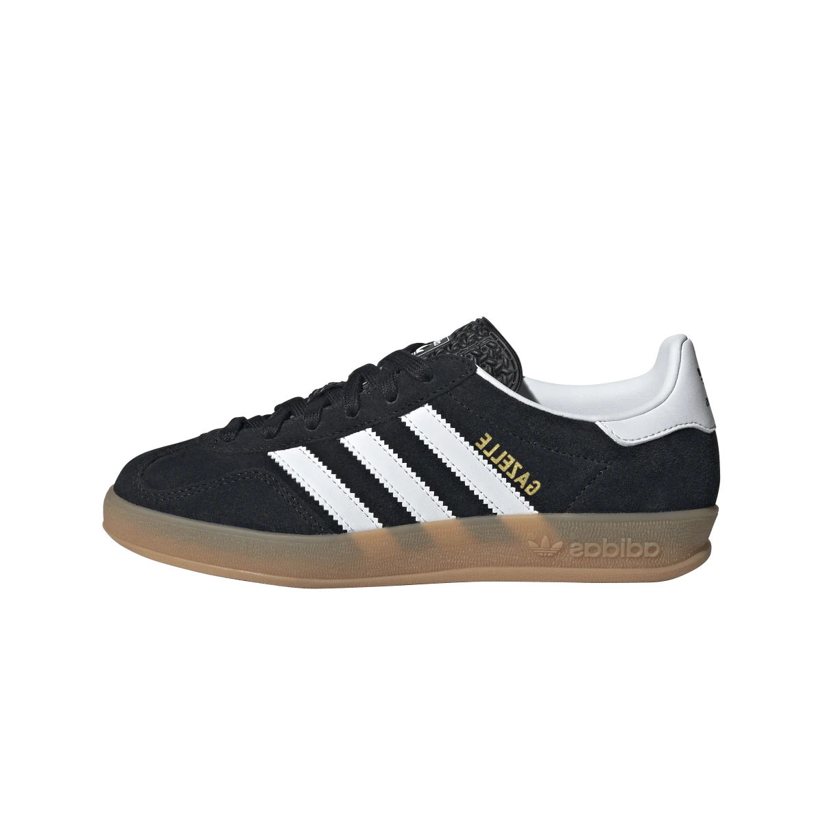 Overkicks - Adidas Gazelle Indoor Core Black Cloud White Gum (JQ8701) - vista lateral