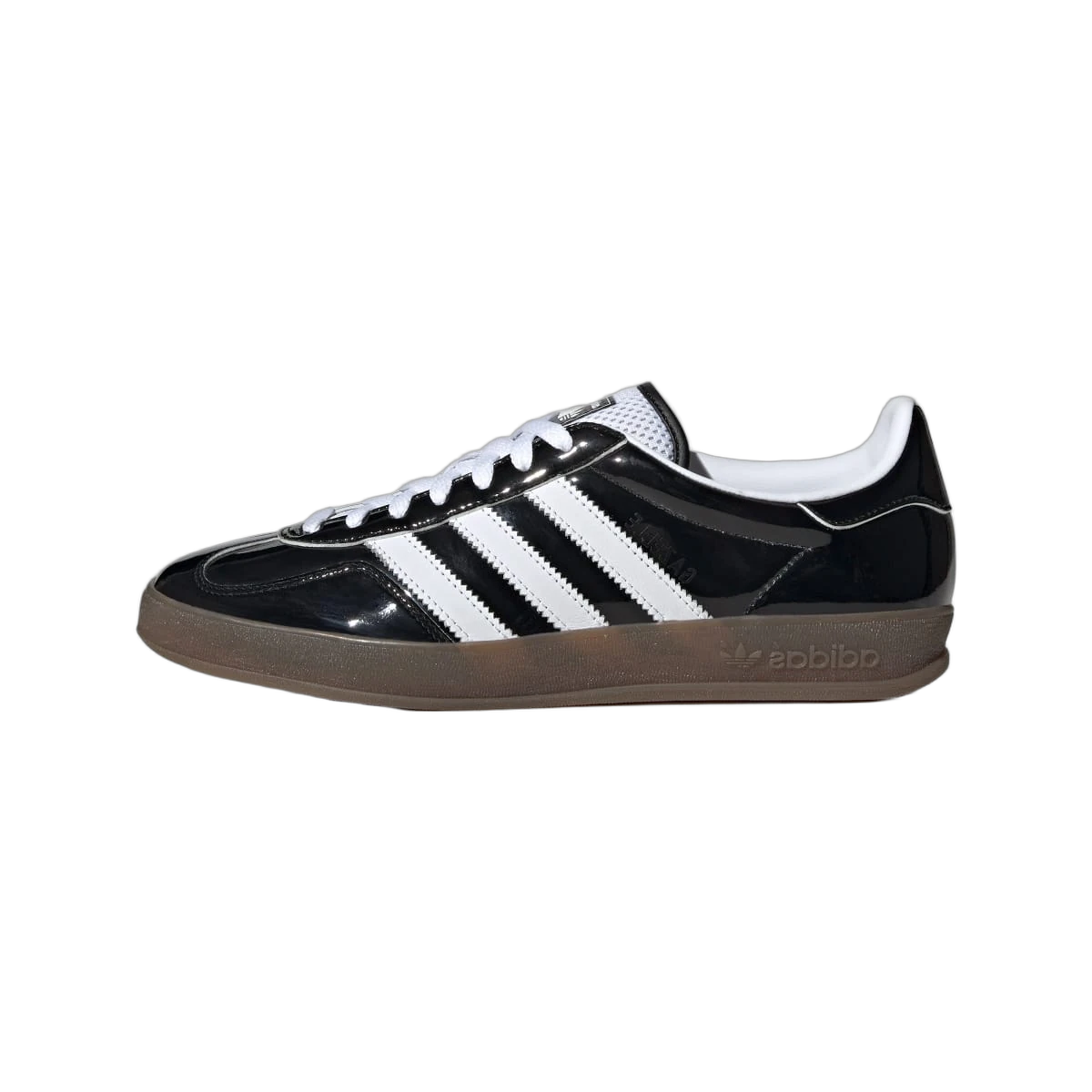 Overkicks - Adidas Gazelle Indoor Core Black Patent Leather (JQ8124) - vista lateral