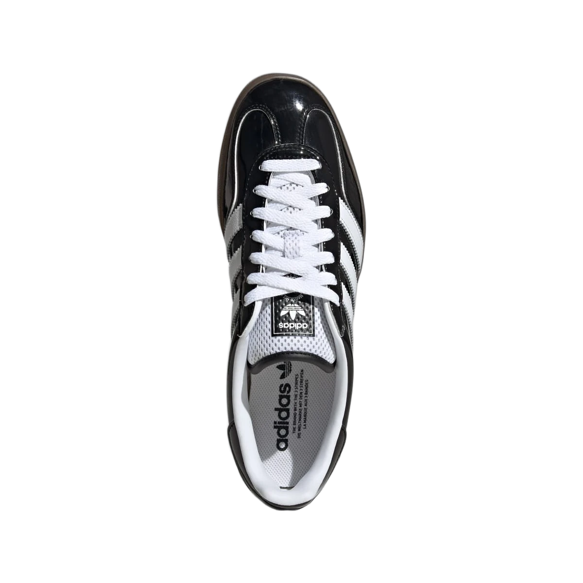 Overkicks - Adidas Gazelle Indoor Core Black Patent Leather (JQ8124) - vista trasera