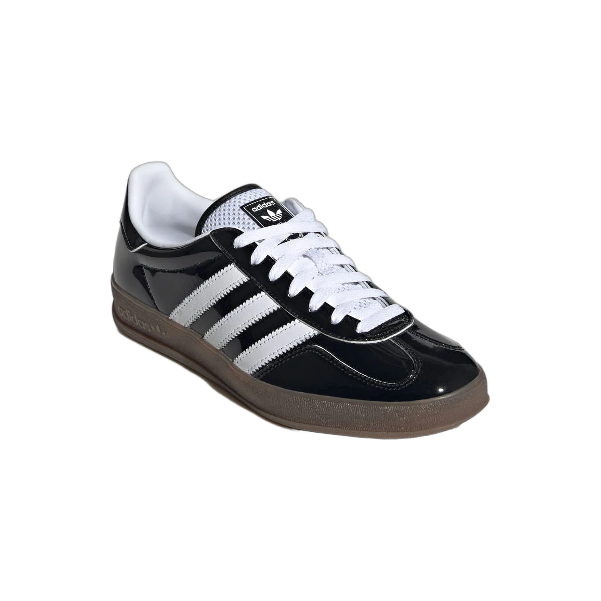 Overkicks - Adidas Gazelle Indoor Core Black Patent Leather (JQ8124) - detalle suela