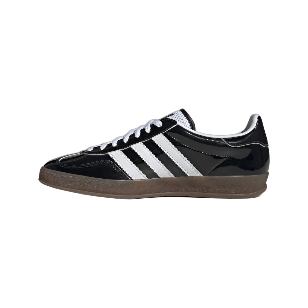 Overkicks - Adidas Gazelle Indoor Core Black Patent Leather (JQ8124) - detalle talón