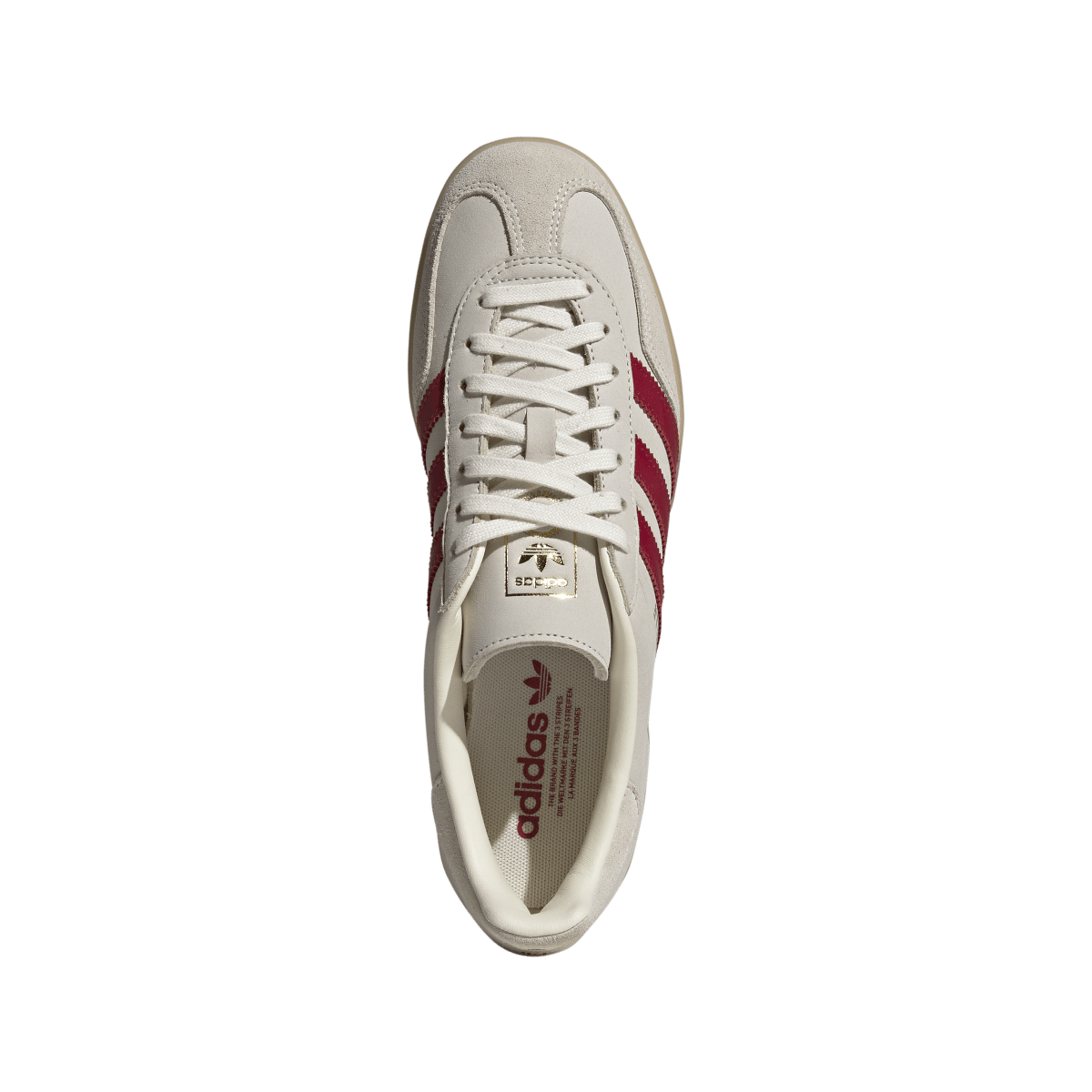 Overkicks - Adidas Gazelle Indoor Cream White Red Gum (IH9676) - par completo