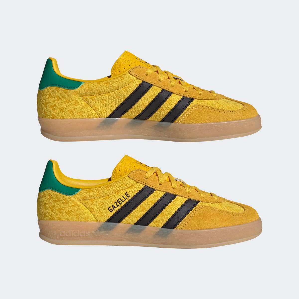 Overkicks - Adidas Gazelle Indoor EQT Yellow Black (JR2417) - detalle lateral interior
