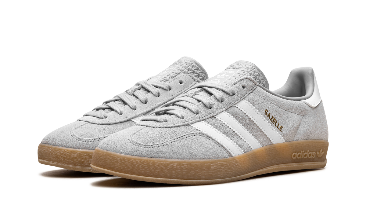 Overkicks - Adidas Gazelle Indoor Grey Cloud White Gold Metallic (JQ0176) - vista trasera