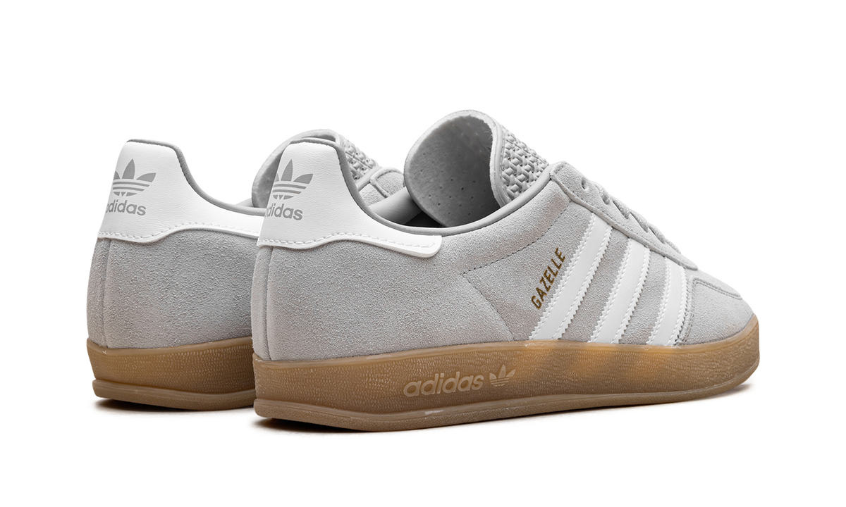 Overkicks - Adidas Gazelle Indoor Grey Cloud White Gold Metallic (JQ0176) - par completo