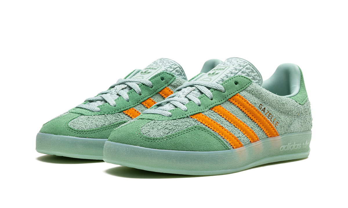 Overkicks - Adidas Gazelle Indoor Hazy Green Crew Yellow (IG6783) - vista trasera