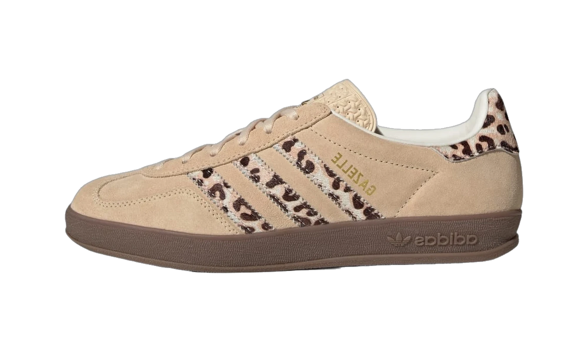 Overkicks - Adidas Gazelle Indoor Leopard Crystal Sand (HQ0286) - vista lateral