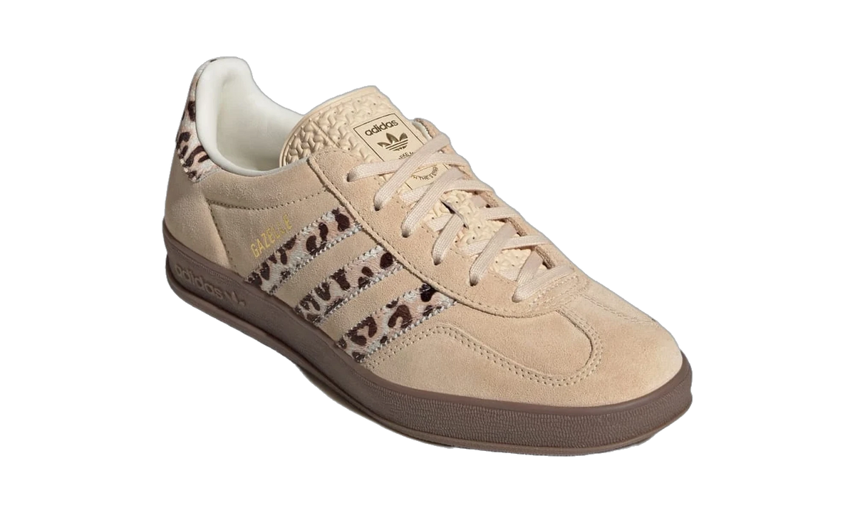 Overkicks - Adidas Gazelle Indoor Leopard Crystal Sand (HQ0286) - detalle suela
