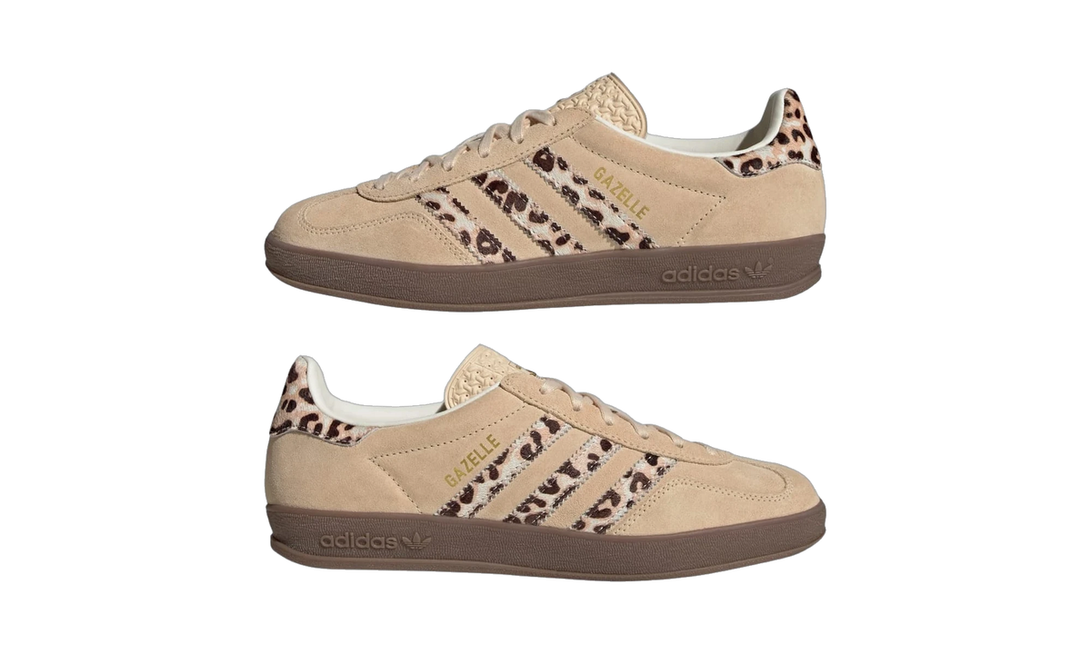 Overkicks - Adidas Gazelle Indoor Leopard Crystal Sand (HQ0286) - detalle lateral interior