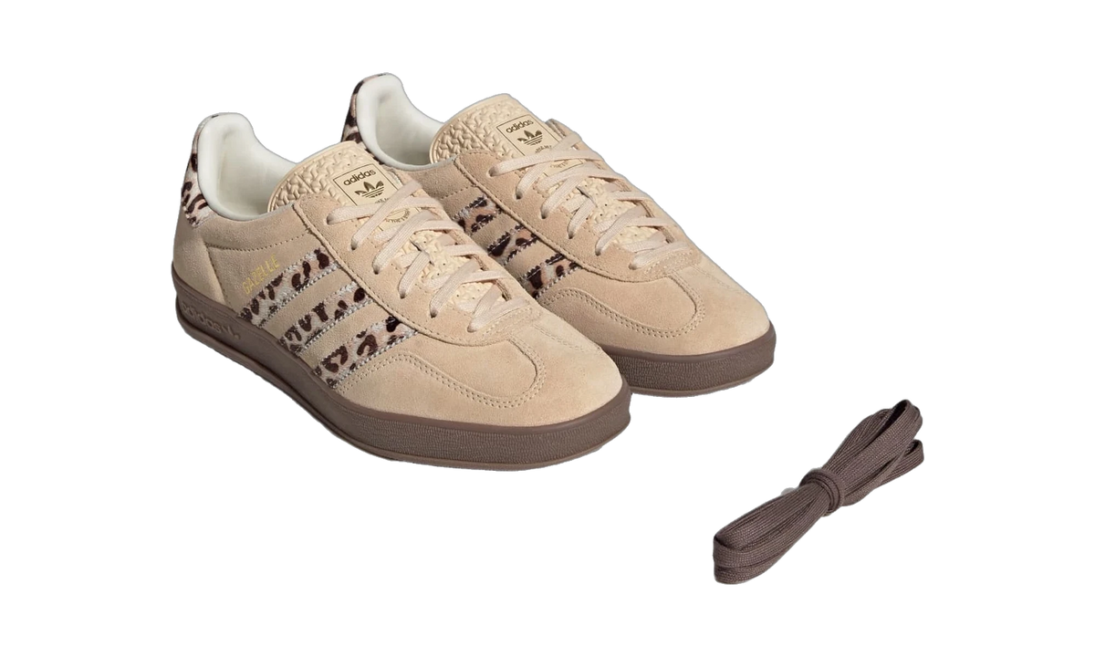 Overkicks - Adidas Gazelle Indoor Leopard Crystal Sand (HQ0286) - detalle