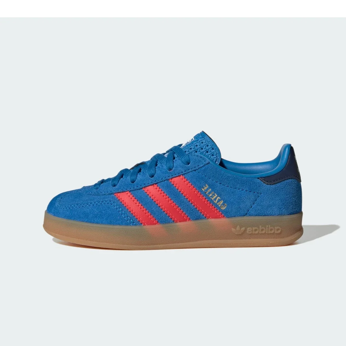 Overkicks - Adidas Gazelle Indoor Lucid Ray Blue Lucid Red (PS) (IH4008) - vista lateral