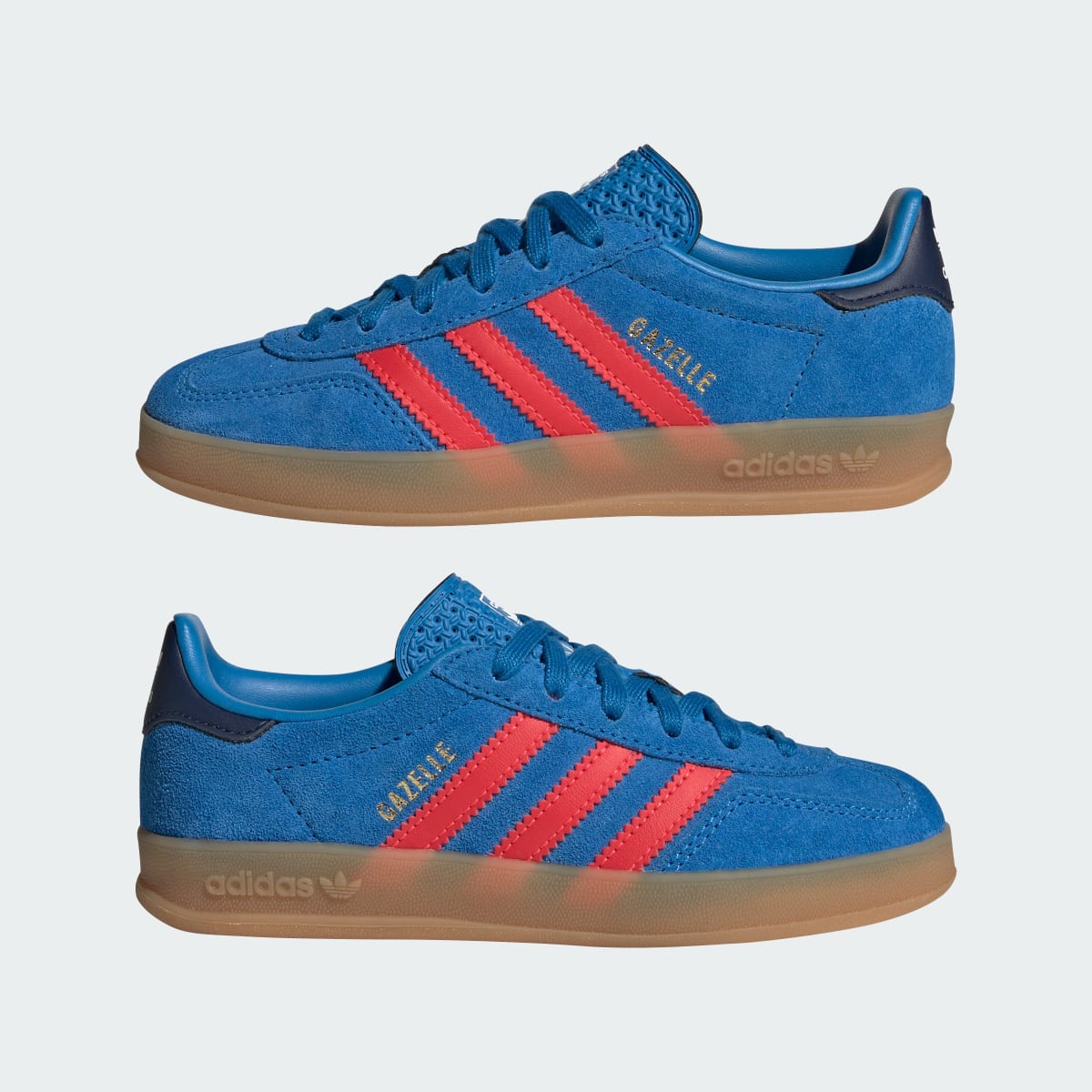 Overkicks - Adidas Gazelle Indoor Lucid Ray Blue Lucid Red (PS) (IH4008) - imagen 7