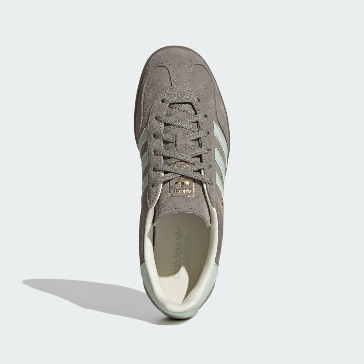Overkicks - Adidas Gazelle Indoor Silver Pebble Linen Green (JR2430) - par completo