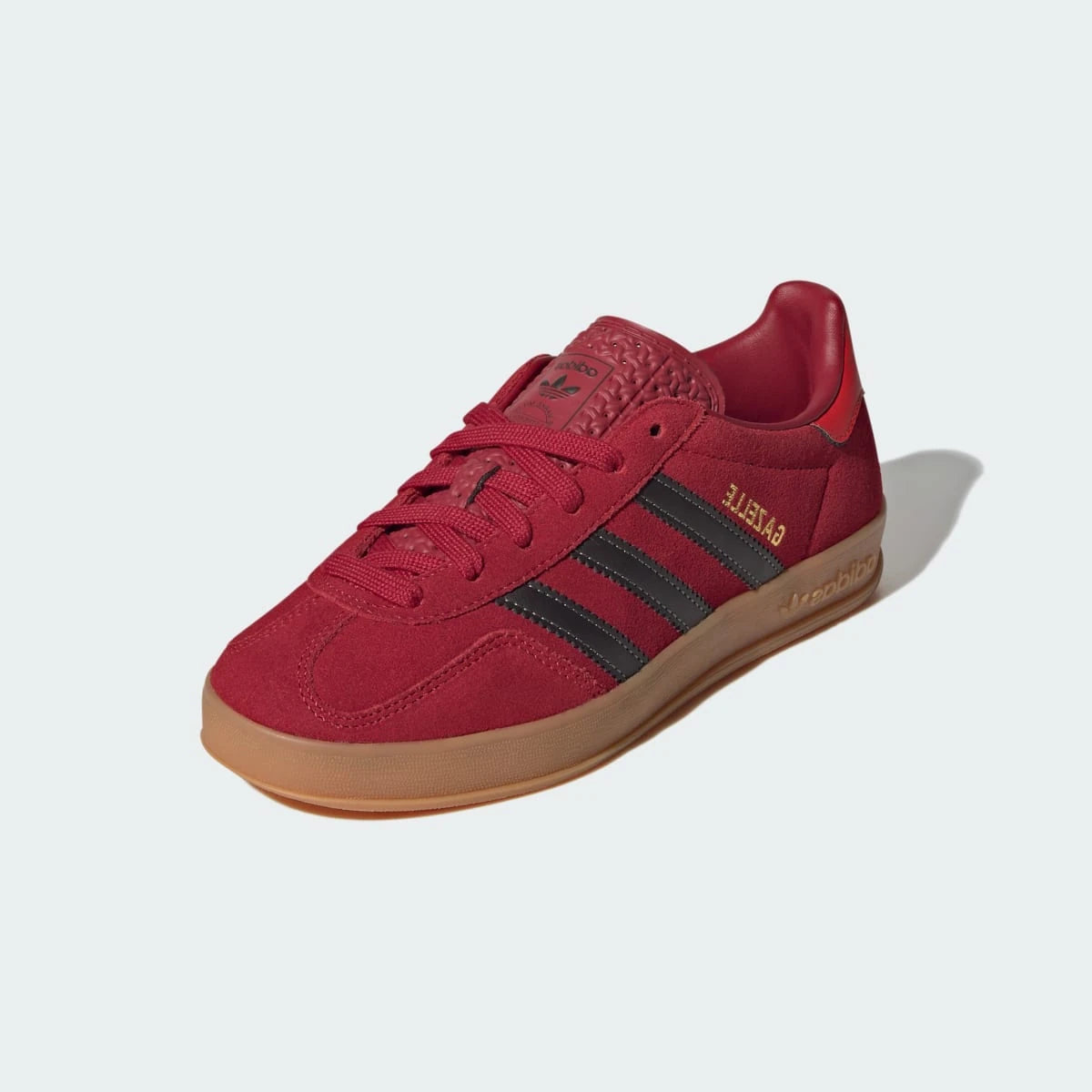Overkicks - Adidas Gazelle Indoor Team Victory Red Aurora Coffee (IH6448) - vista trasera