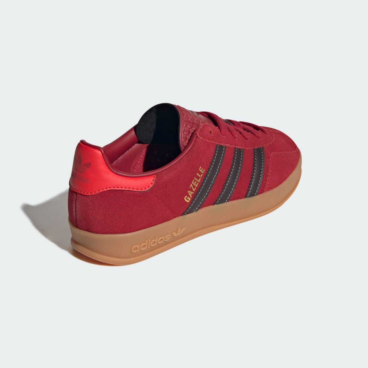 Overkicks - Adidas Gazelle Indoor Team Victory Red Aurora Coffee (IH6448) - vista superior