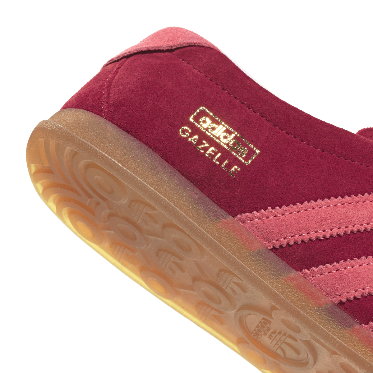 Overkicks - Adidas Gazelle Lo Pro Team Victory Red Gum (IH6944) - detalle lateral interior