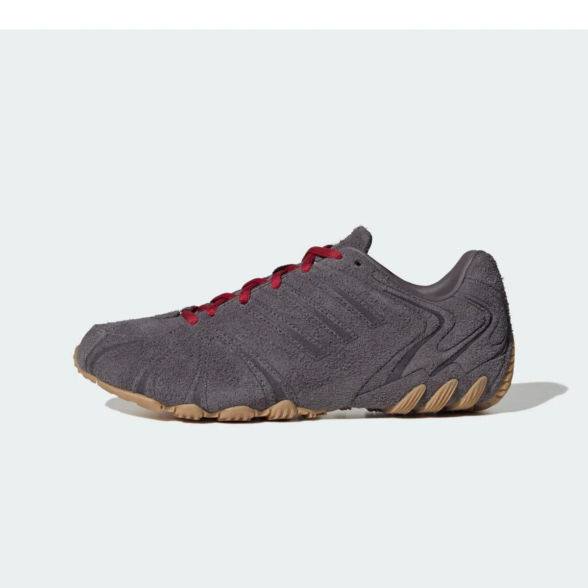 Overkicks - Adidas Ghost Sprint Grey Strata Team Victory Red (Womens) (KI4563) - vista lateral