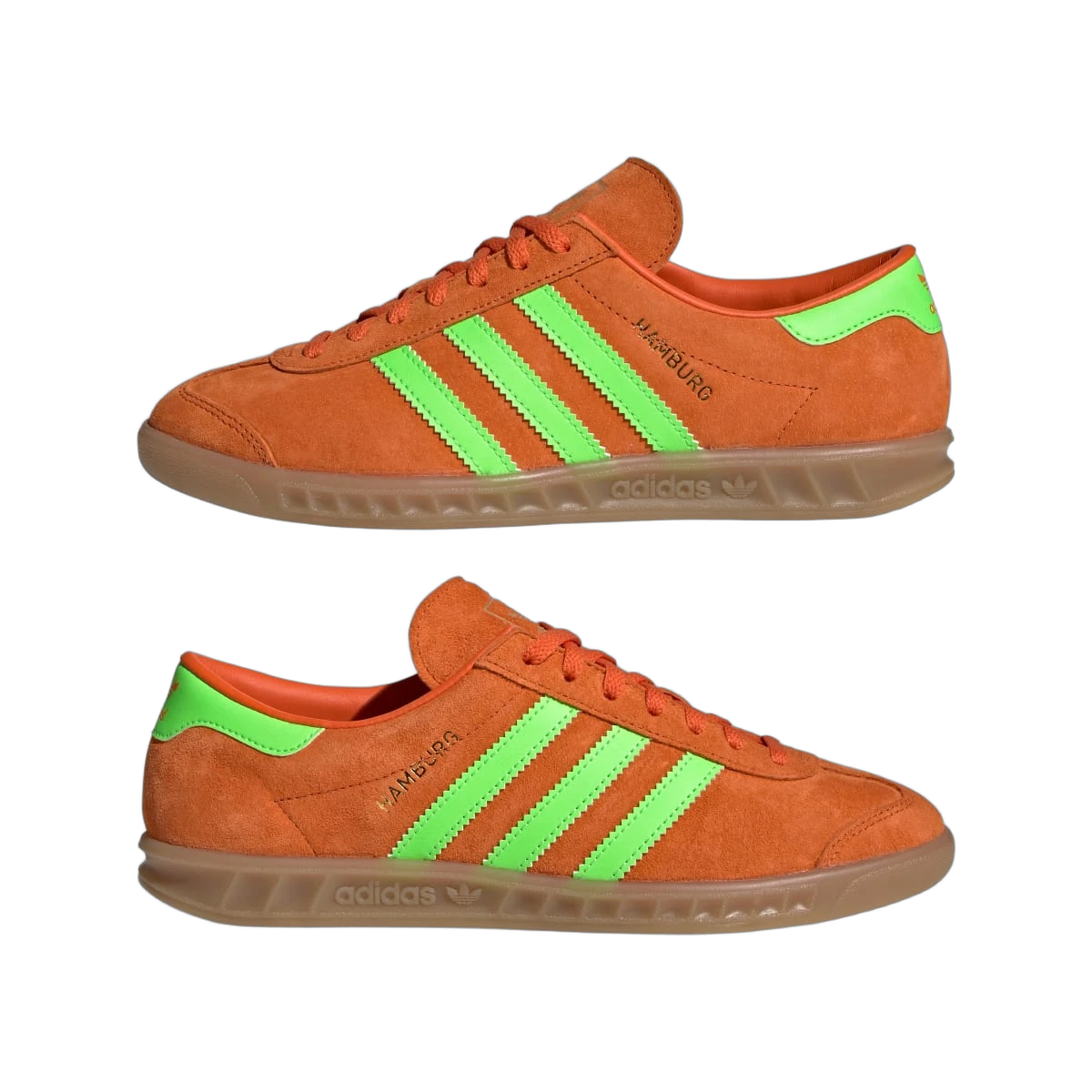 Overkicks - Adidas Hamburg Orange Solar Green (IH5460) - detalle lateral interior