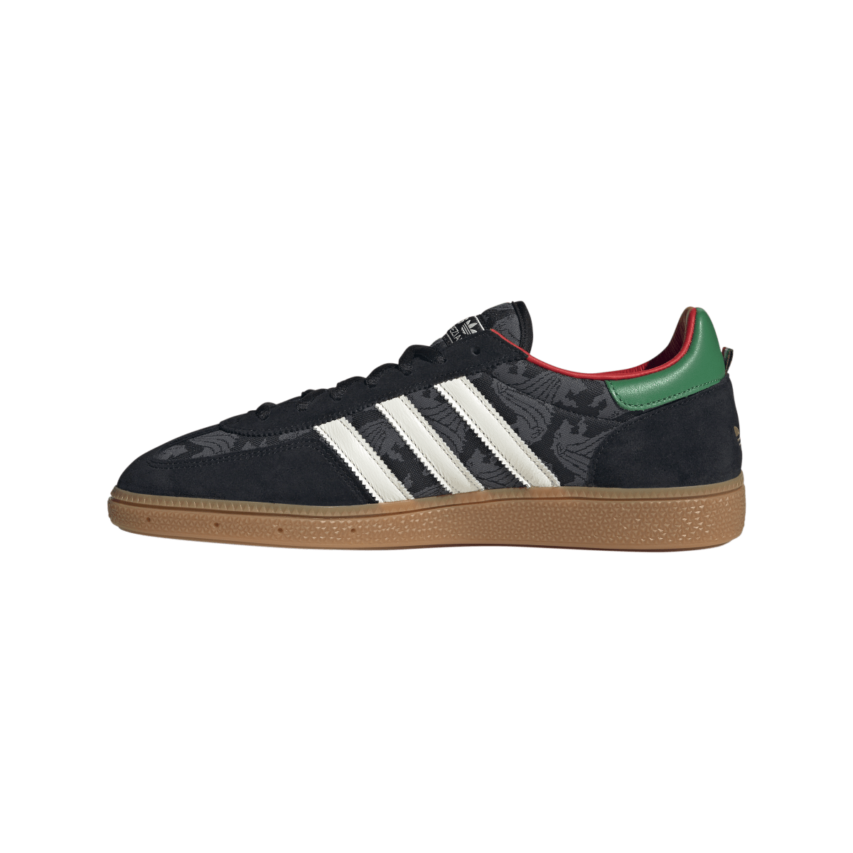Overkicks - Adidas Handball Spezial Black Core White Green (HQ7261) - detalle talón