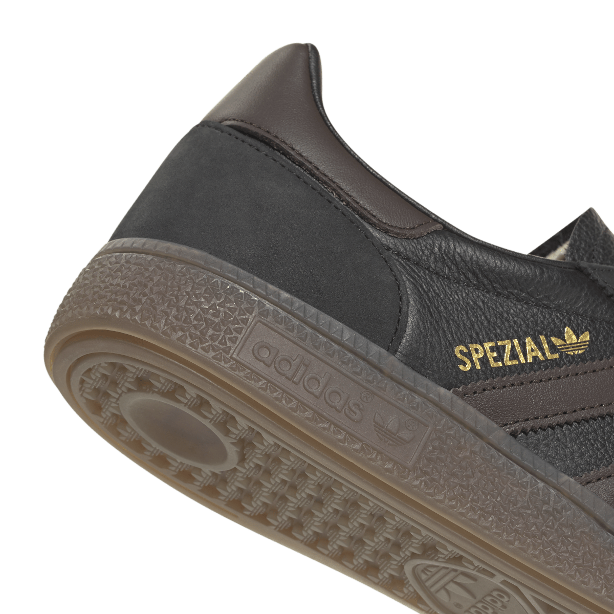 Overkicks - Adidas Handball Spezial Black Dark Brown Gum (IH6568) - detalle lateral interior