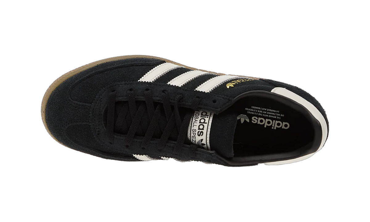 Overkicks - Adidas Handball Spezial Bold Black White Gum (JR7438) - detalle suela