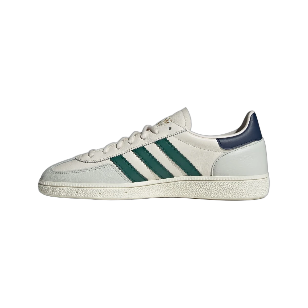 Overkicks - Adidas Handball Spezial Chalk White Collegiate Green Night Indigo (JH5451) - detalle talón