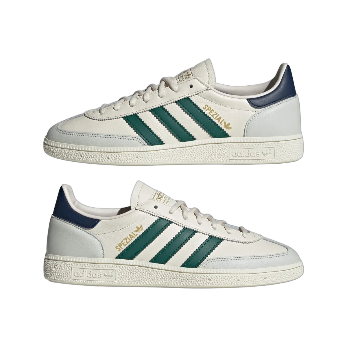 Overkicks - Adidas Handball Spezial Chalk White Collegiate Green Night Indigo (JH5451) - detalle lateral interior