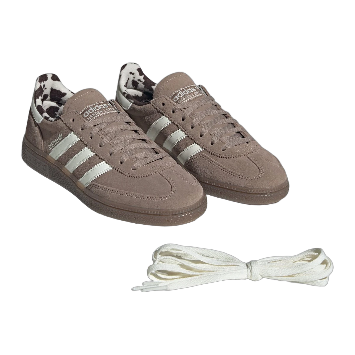 Overkicks - Adidas Handball Spezial Chalky Brown Cow Print (JR5007) - detalle lateral interior