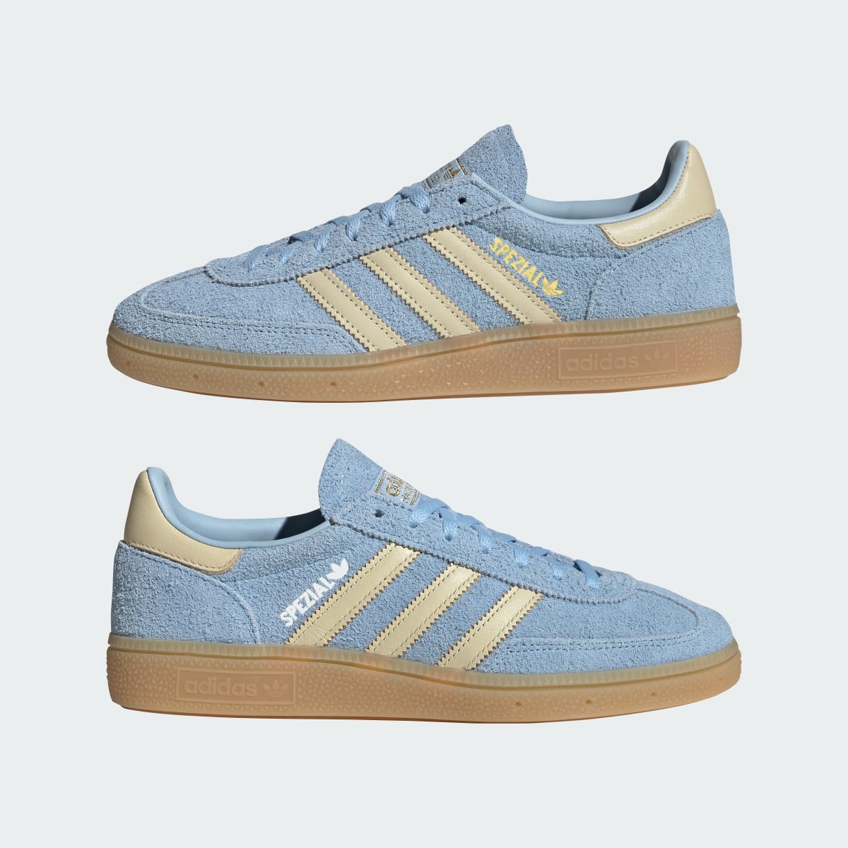 Overkicks - Adidas Handball Spezial Clear Sky Warm Vanilla (KK0930) - detalle lateral interior