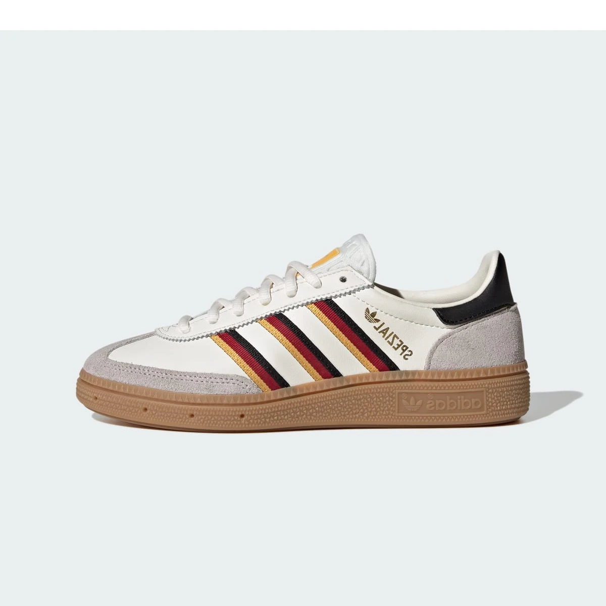 Overkicks - Adidas Handball Spezial Cloud White Crew Yellow (HP3711) - vista lateral