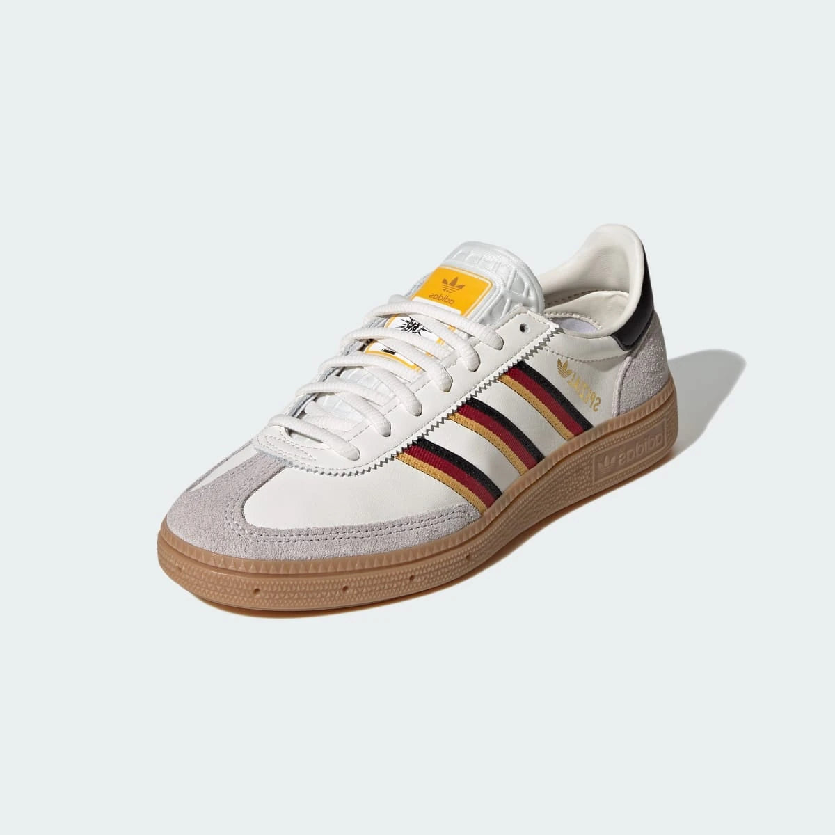 Overkicks - Adidas Handball Spezial Cloud White Crew Yellow (HP3711) - vista trasera