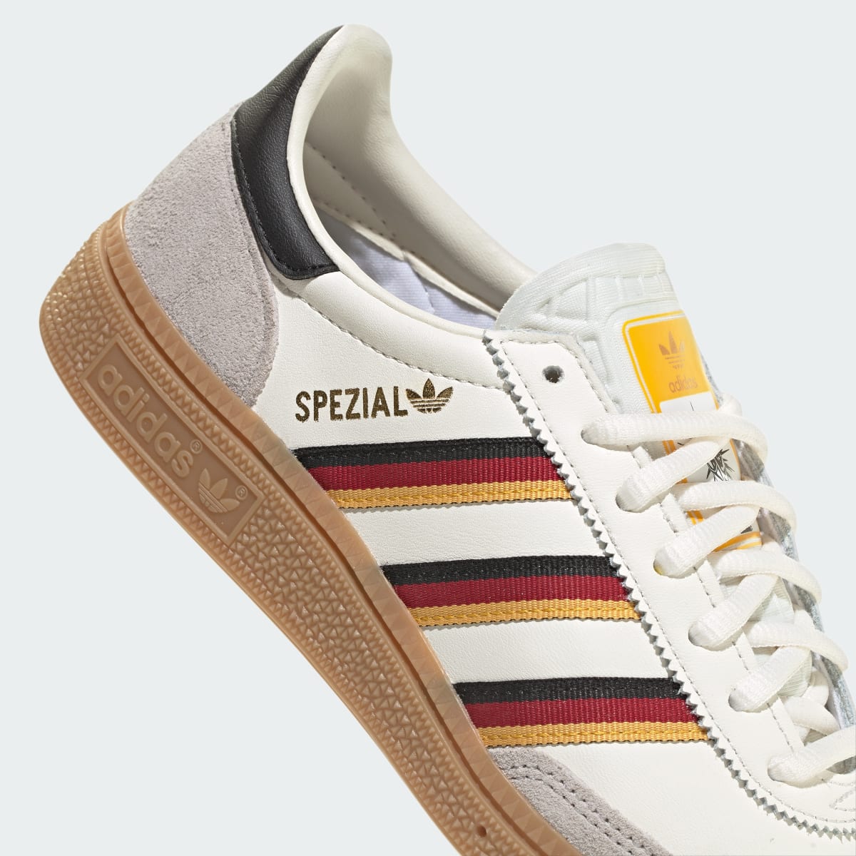 Overkicks - Adidas Handball Spezial Cloud White Crew Yellow (HP3711) - detalle lateral interior