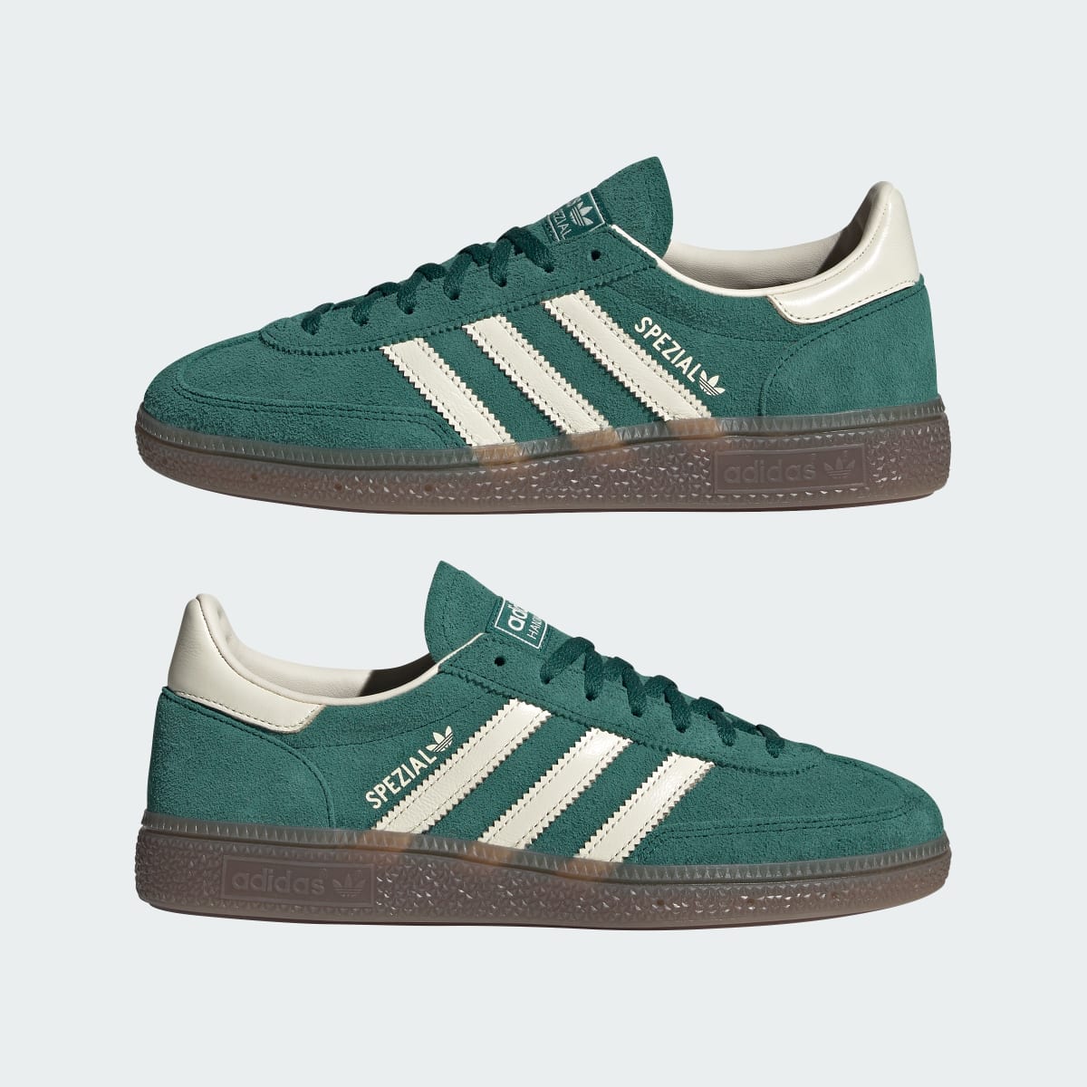 Overkicks - Adidas Handball Spezial Collegiate Green Cream White (IH1509) - detalle lateral interior