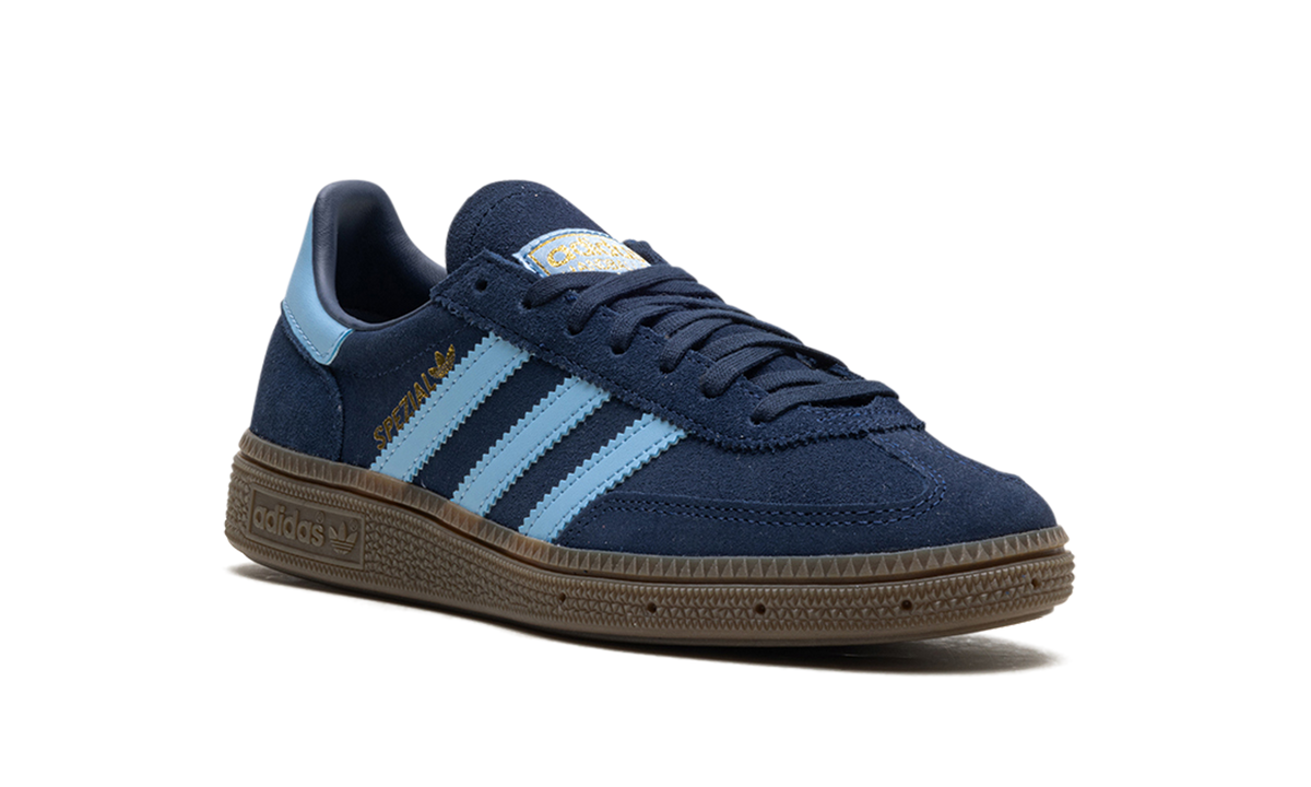 Overkicks - Adidas Handball Spezial Collegiate Navy Clear Sky Gum (IH8011) - detalle lateral interior