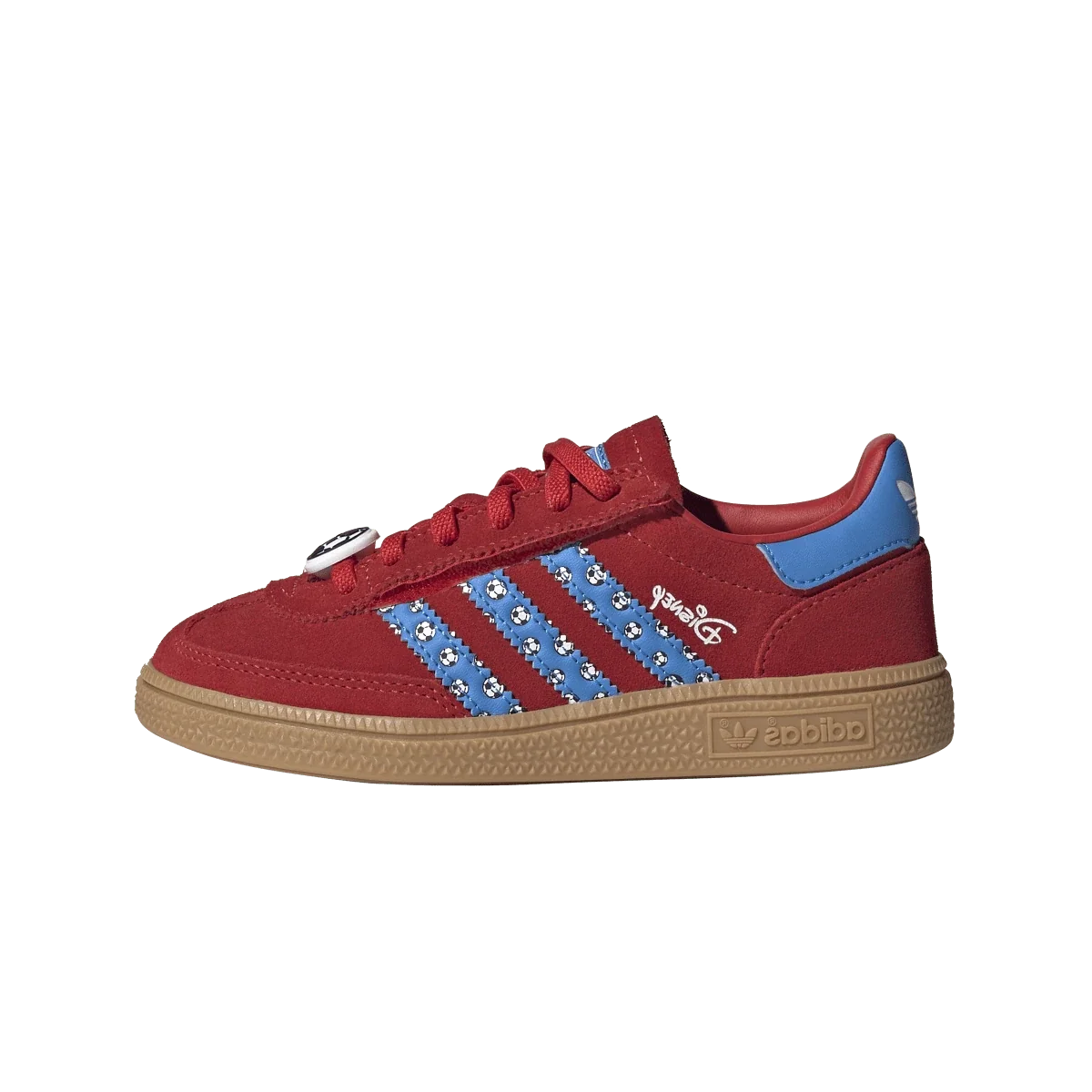Overkicks - Adidas Handball Spezial Comfort Closure Disney Goofy Soccer Red Lucid Ray Blue (PS) (IH1742) - vista lateral