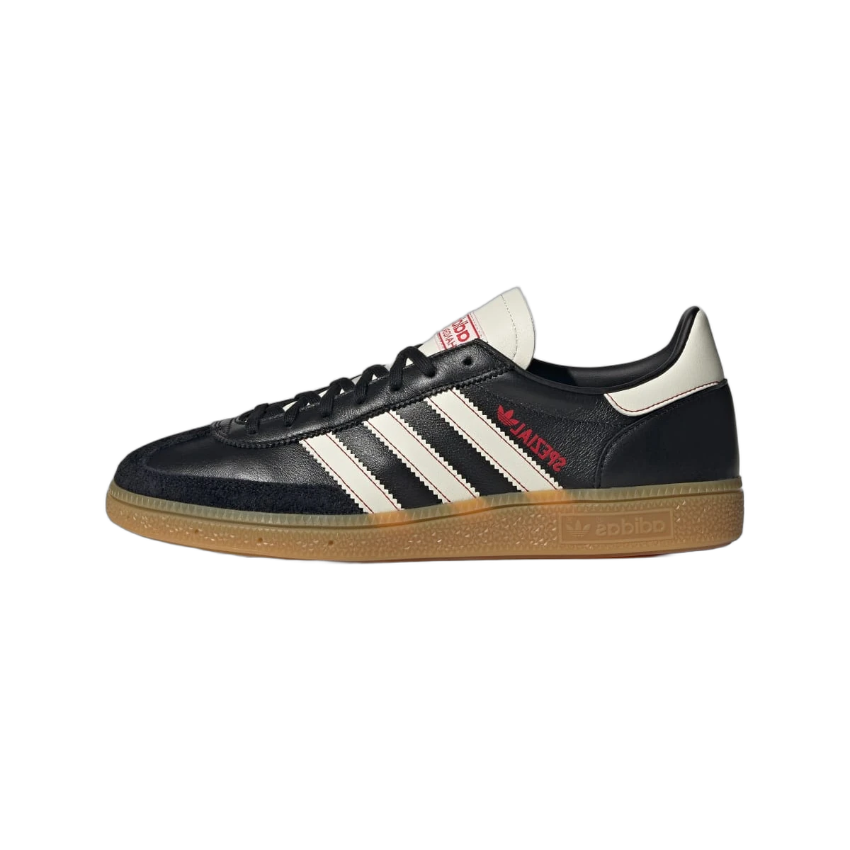 Overkicks - Adidas Handball Spezial Core Black Off White Red (JH6397) - vista lateral