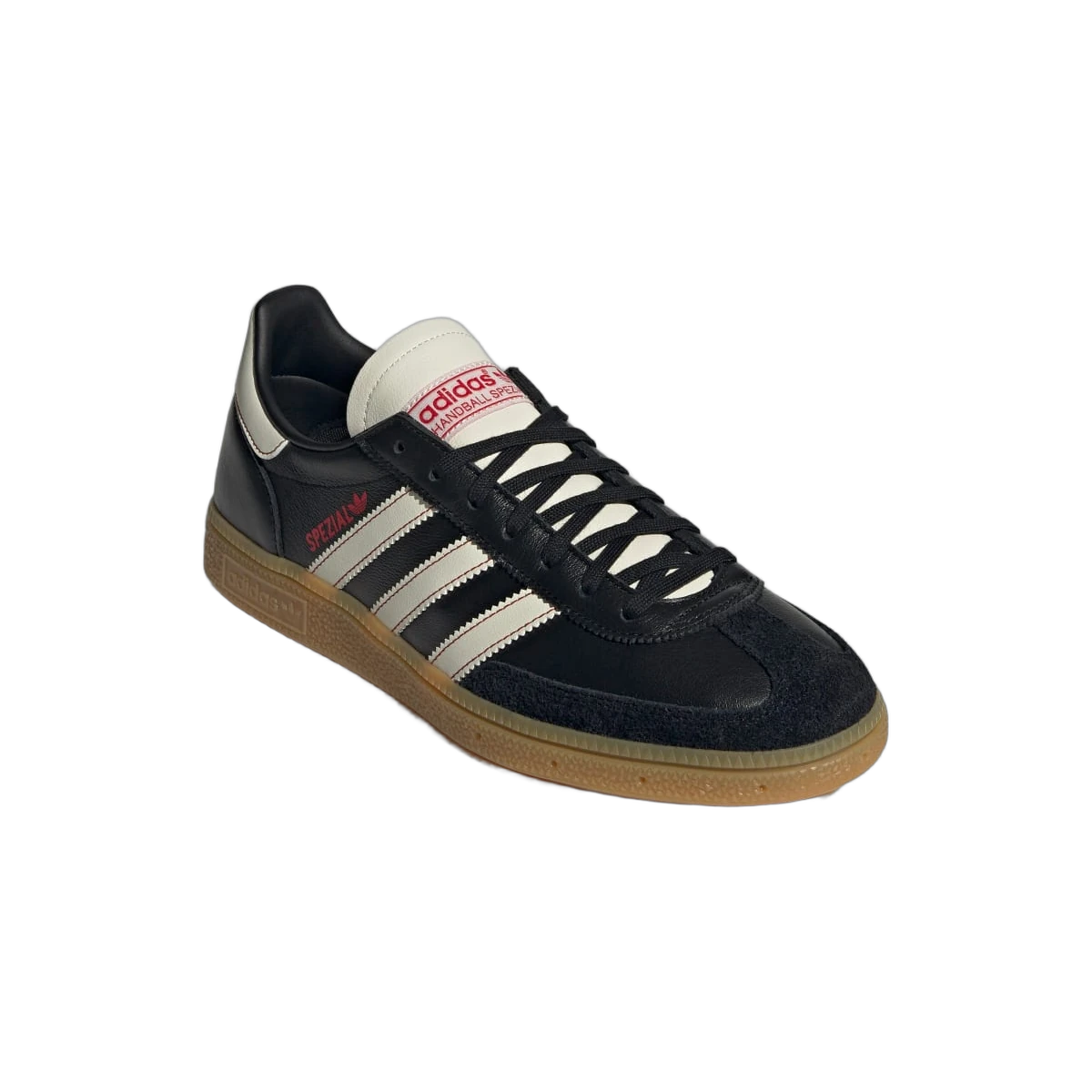 Overkicks - Adidas Handball Spezial Core Black Off White Red (JH6397) - detalle suela