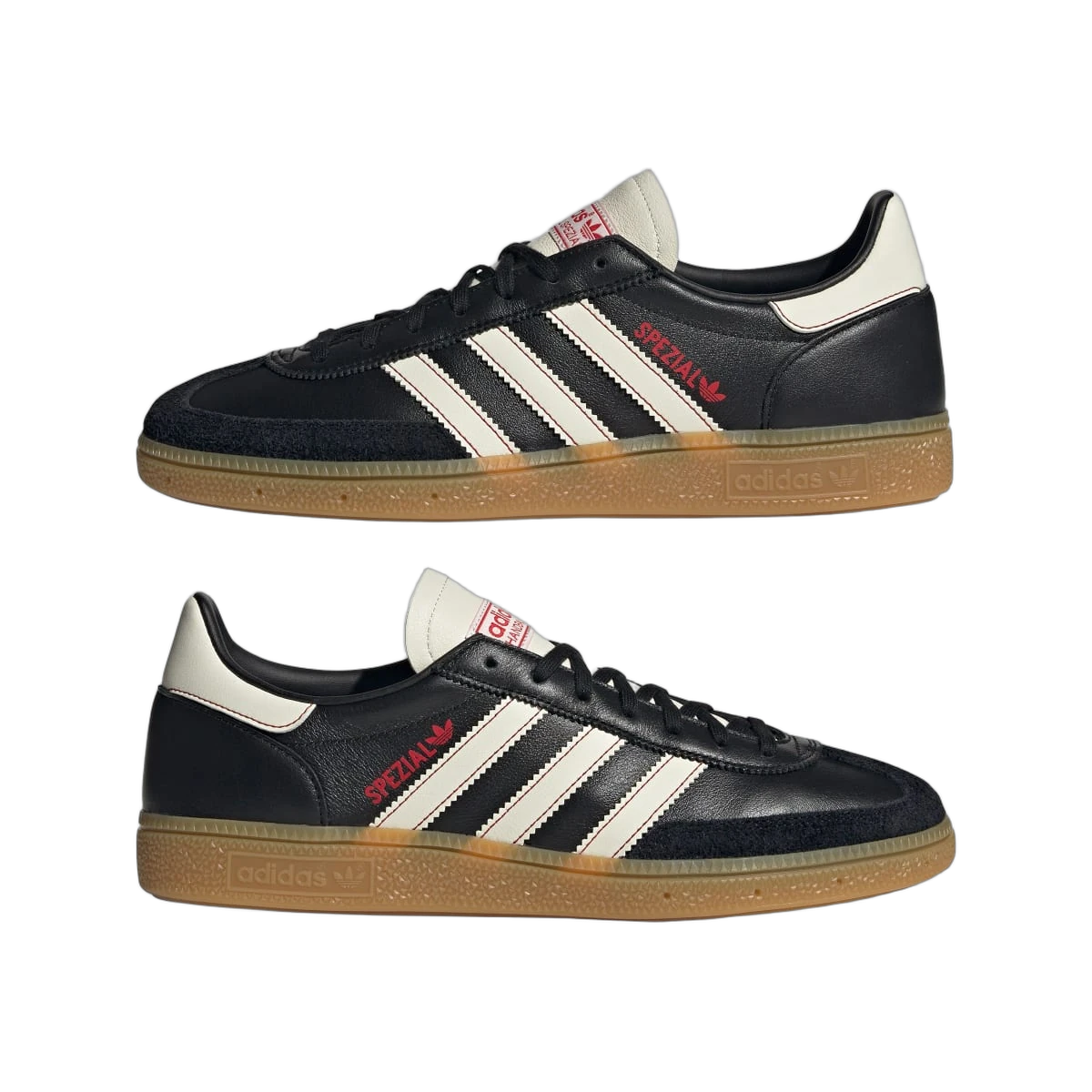 Overkicks - Adidas Handball Spezial Core Black Off White Red (JH6397) - detalle lateral interior