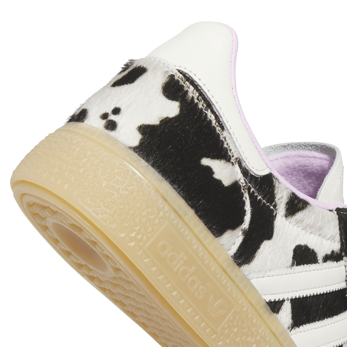 Overkicks - Adidas Handball Spezial Cow Print Bliss Lilac (KJ0090) - detalle lateral interior