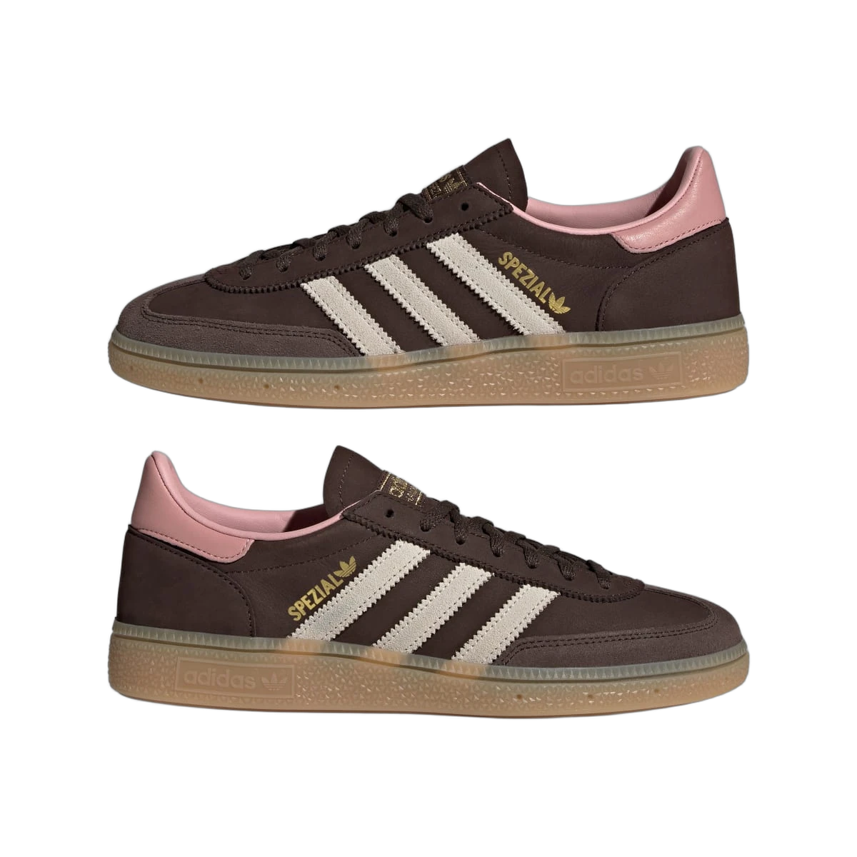 Overkicks - Adidas Handball Spezial Dark Brown Wonder Mauve (JR0852) - detalle lateral interior