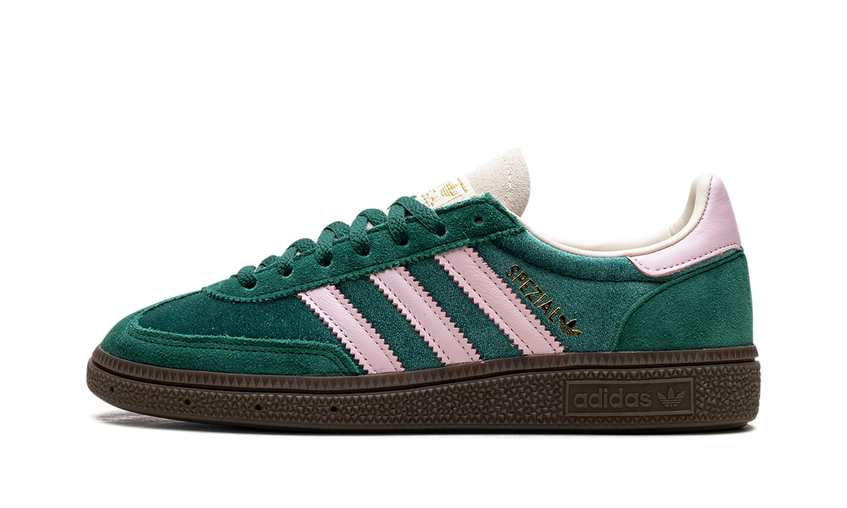 Overkicks - Adidas Handball Spezial Green Pink Velvet (JI2648) - vista lateral