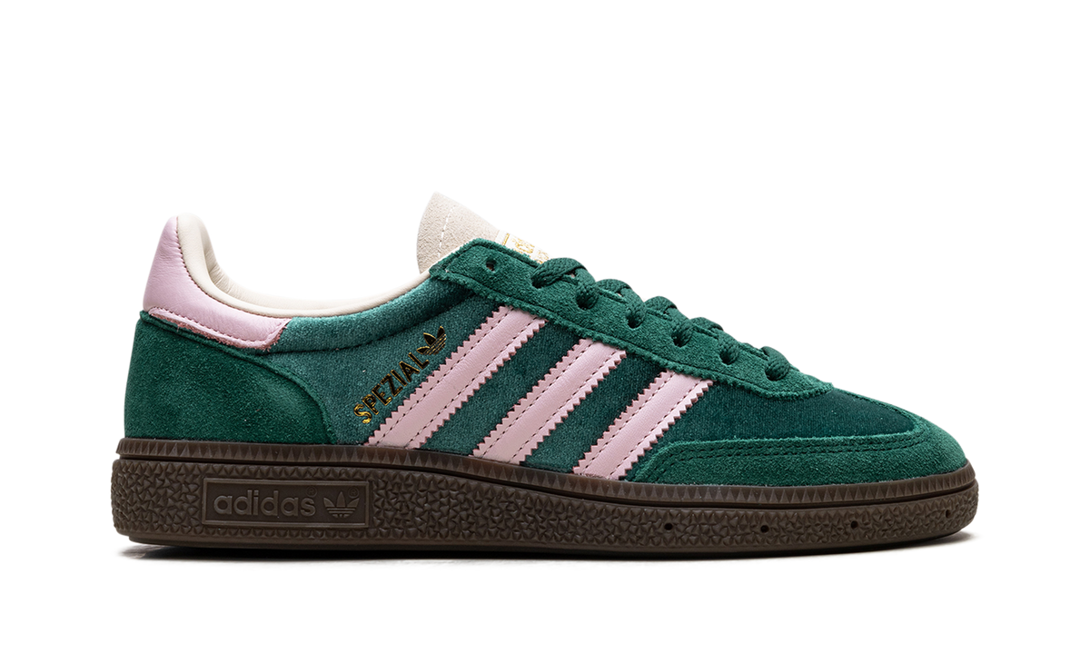 Overkicks - Adidas Handball Spezial Green Pink Velvet (JI2648) - detalle talón