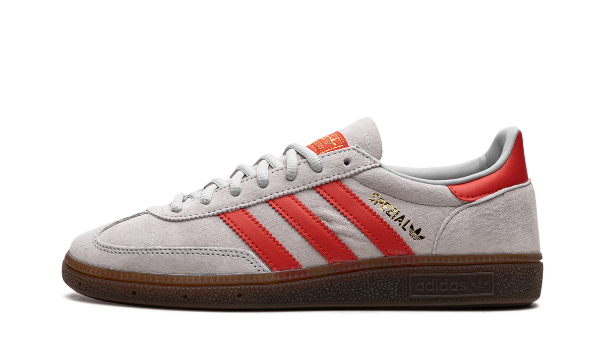 Overkicks - Adidas Handball Spezial Grey Hi-Res Red (EF5747) - vista lateral