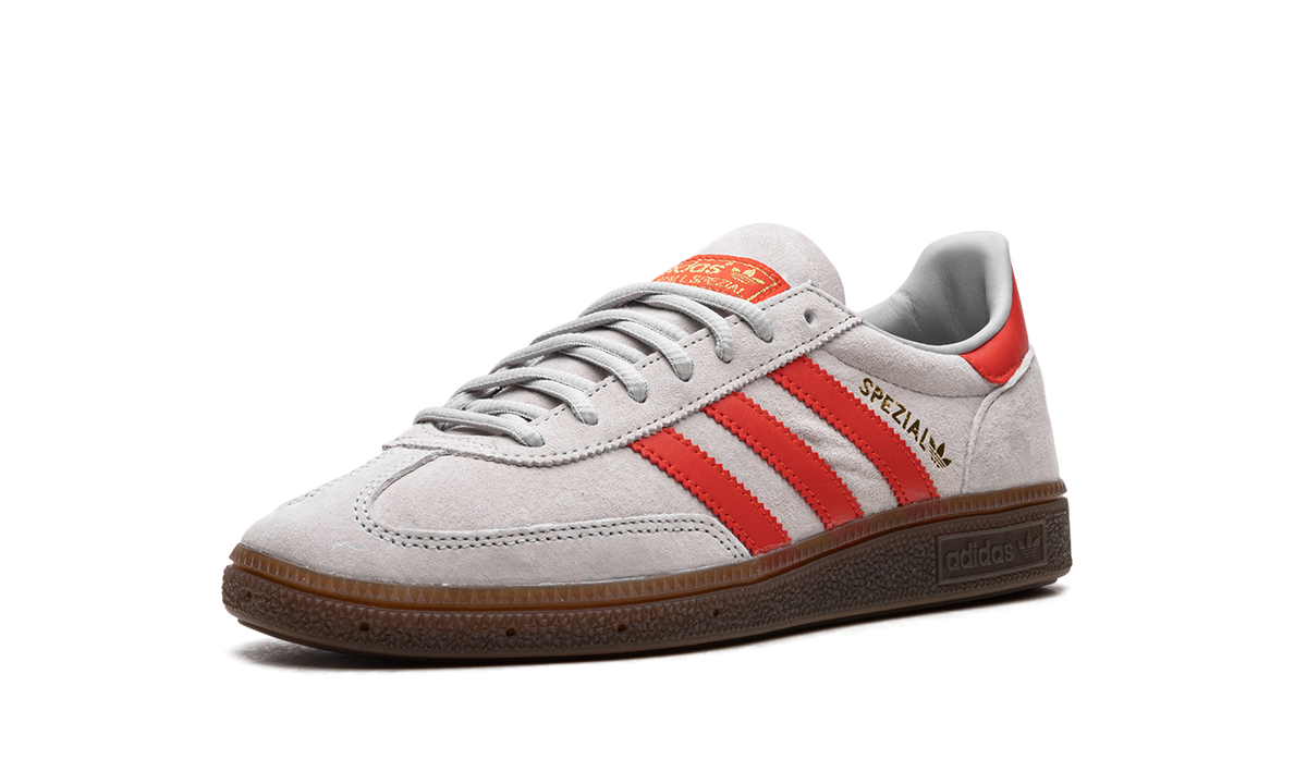 Overkicks - Adidas Handball Spezial Grey Hi-Res Red (EF5747) - detalle suela