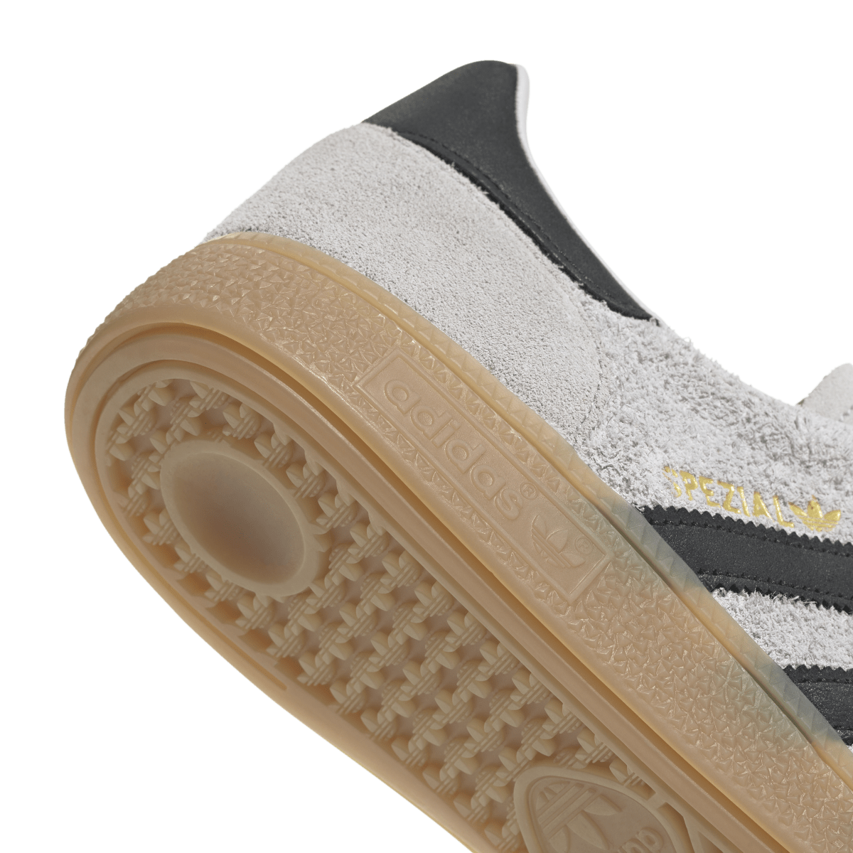 Overkicks - Adidas Handball Spezial Grey One Black Gum (IH6508) - detalle lateral interior