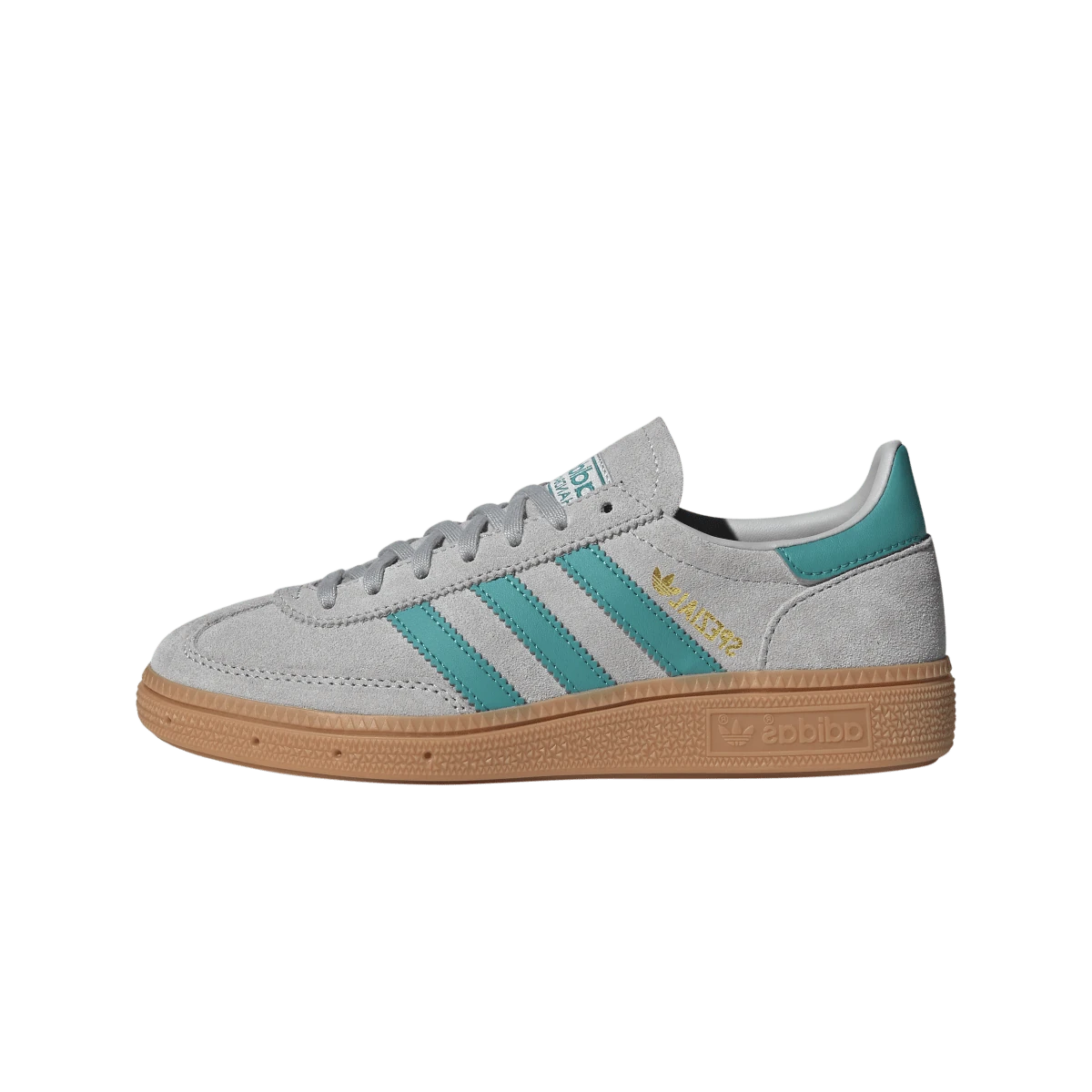 Overkicks - Adidas Handball Spezial Grey Two Pure Teal Gum (JP7997) - vista lateral