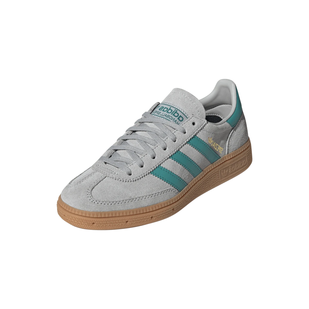 Overkicks - Adidas Handball Spezial Grey Two Pure Teal Gum (JP7997) - vista trasera