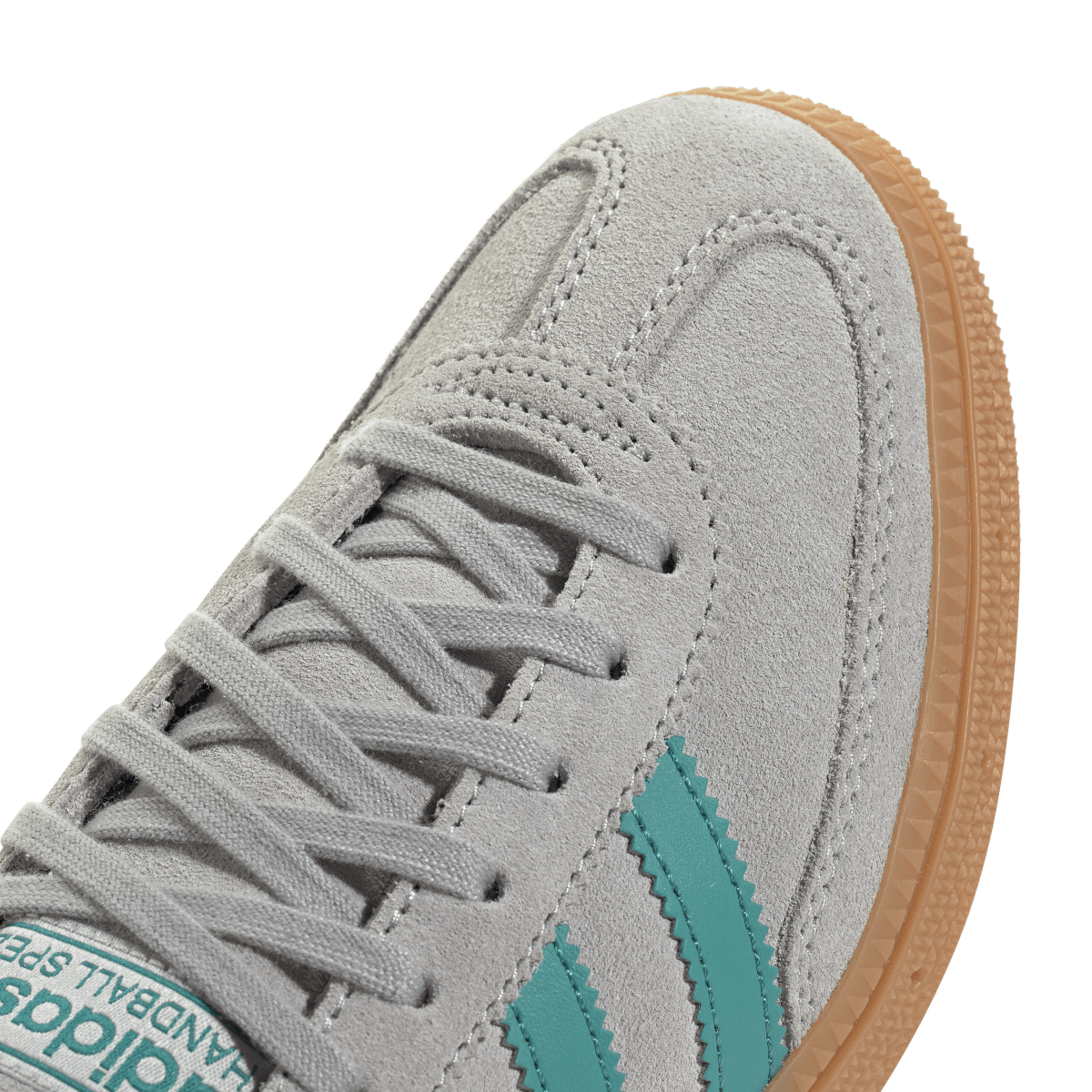 Overkicks - Adidas Handball Spezial Grey Two Pure Teal Gum (JP7997) - detalle lateral interior