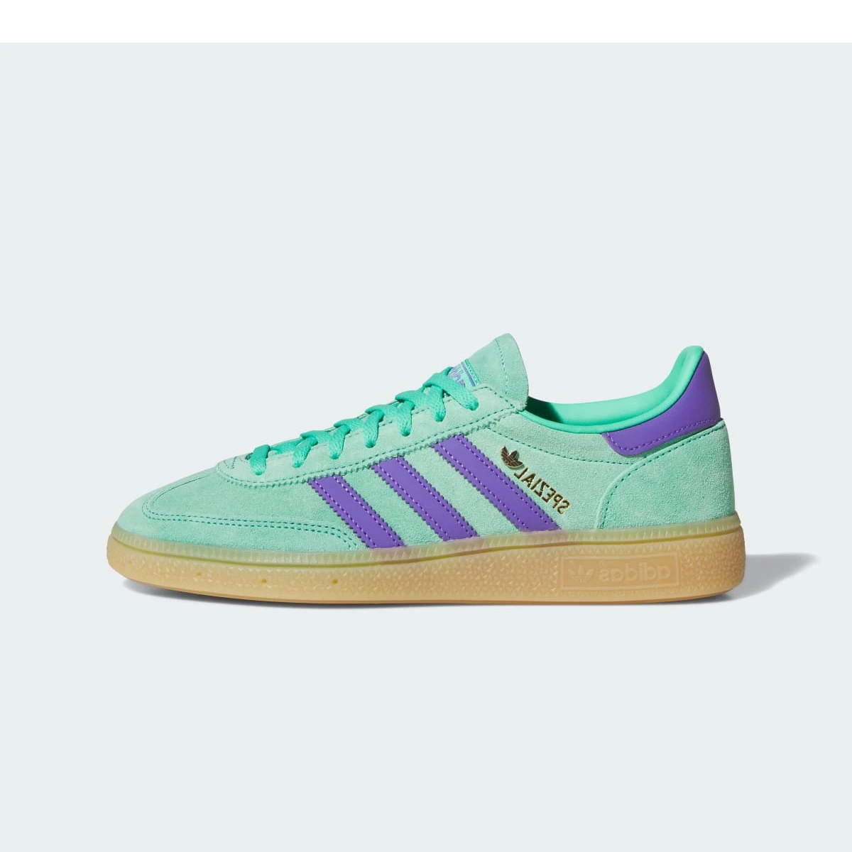 Overkicks - Adidas Handball Spezial Hi-Res Green Purple Rush (IH9212) - vista lateral