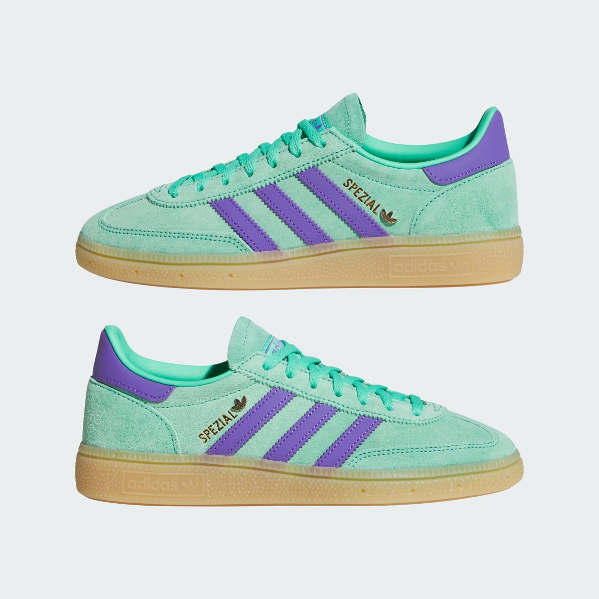 Overkicks - Adidas Handball Spezial Hi-Res Green Purple Rush (IH9212) - detalle lateral interior